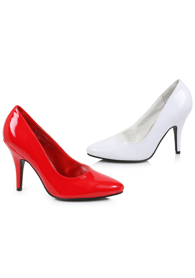 glossy black pump - vintage style heel