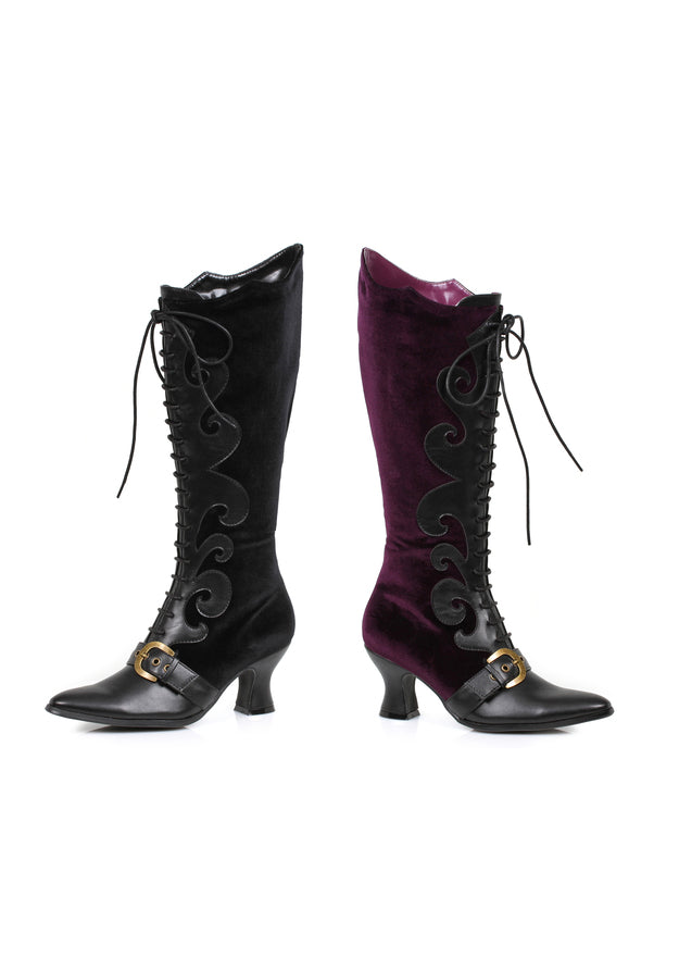 Victorian lace up boots 2.5 inch heel gothic renaissance cosplay women’s vintage footwear