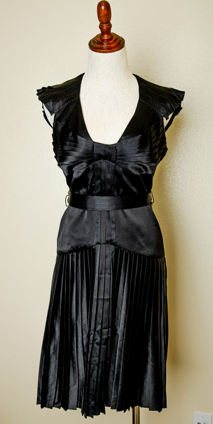 zac posen vintage silk black flapper style dress 1920s inspired luxury collectible