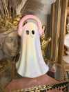 Holographic Iridescent Pink Music Ghost w Headphones