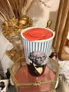 George Washington Blue Striped Tall Mug Tumbler With Lid / Pop Art