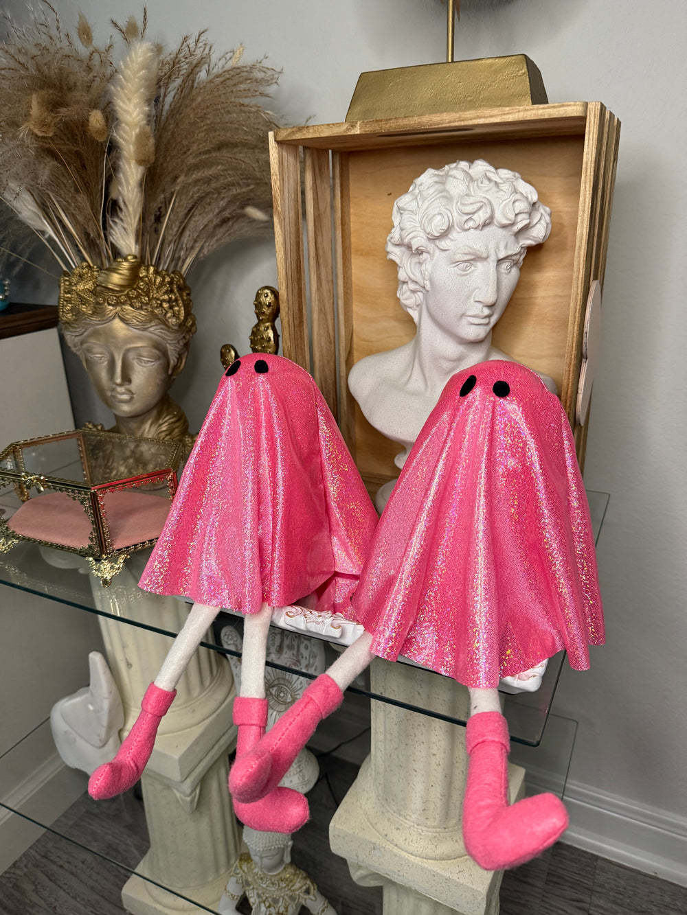 Pink Holographic Shelf Sitting Ghost