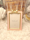 Barbie Inspired Pink & Gold Ribbon Picture Frame