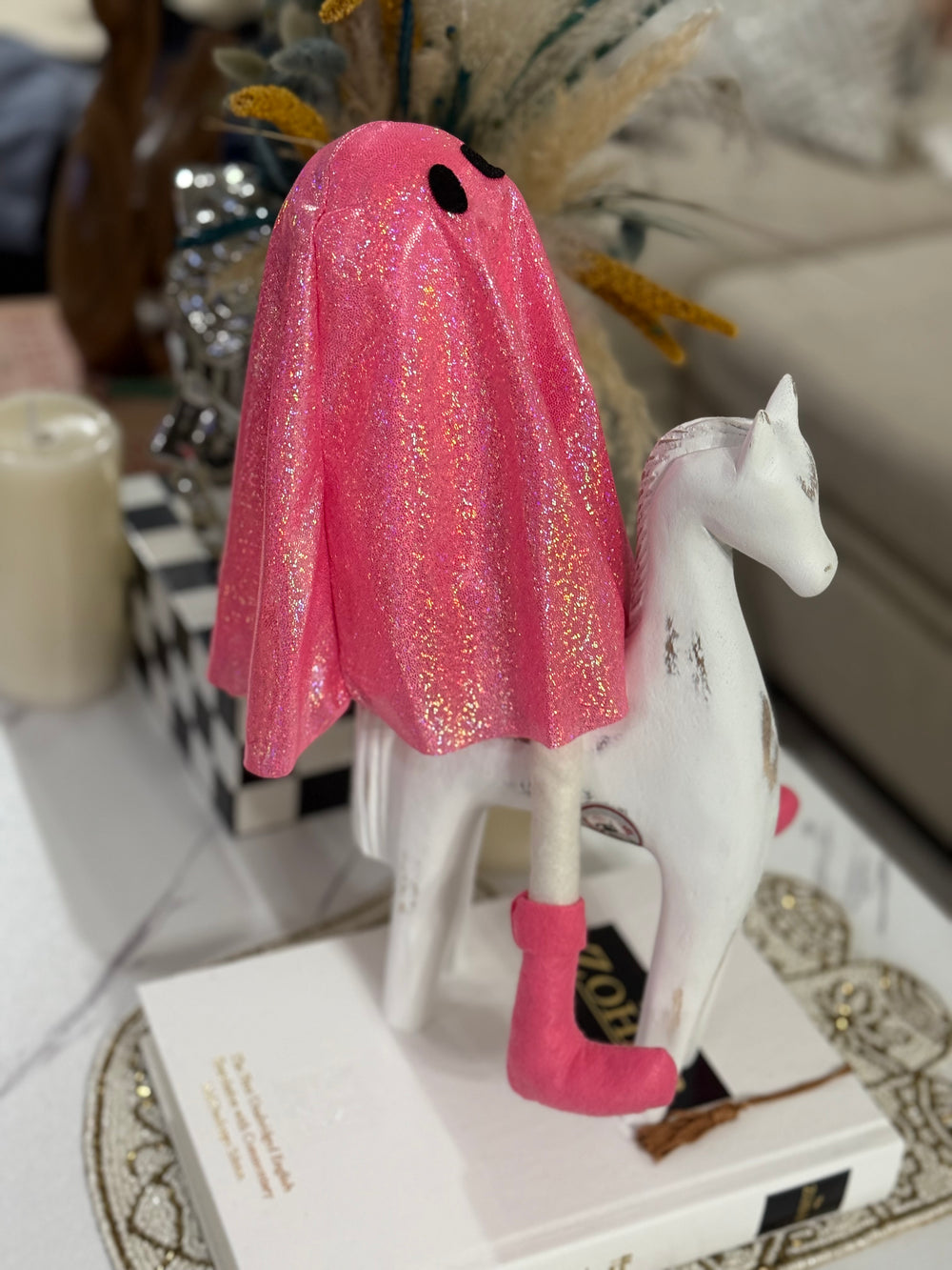 Pink Holographic Shelf Sitting Ghost