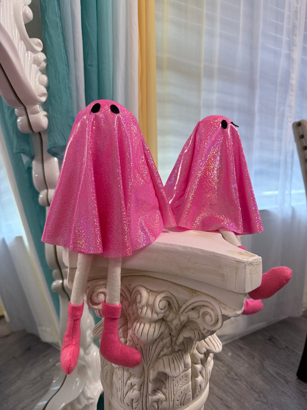 Pink Holographic Shelf Sitting Ghost