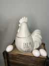 Farmhouse Farm Life Shabby Chic Chicken Rooster Cookie Jar