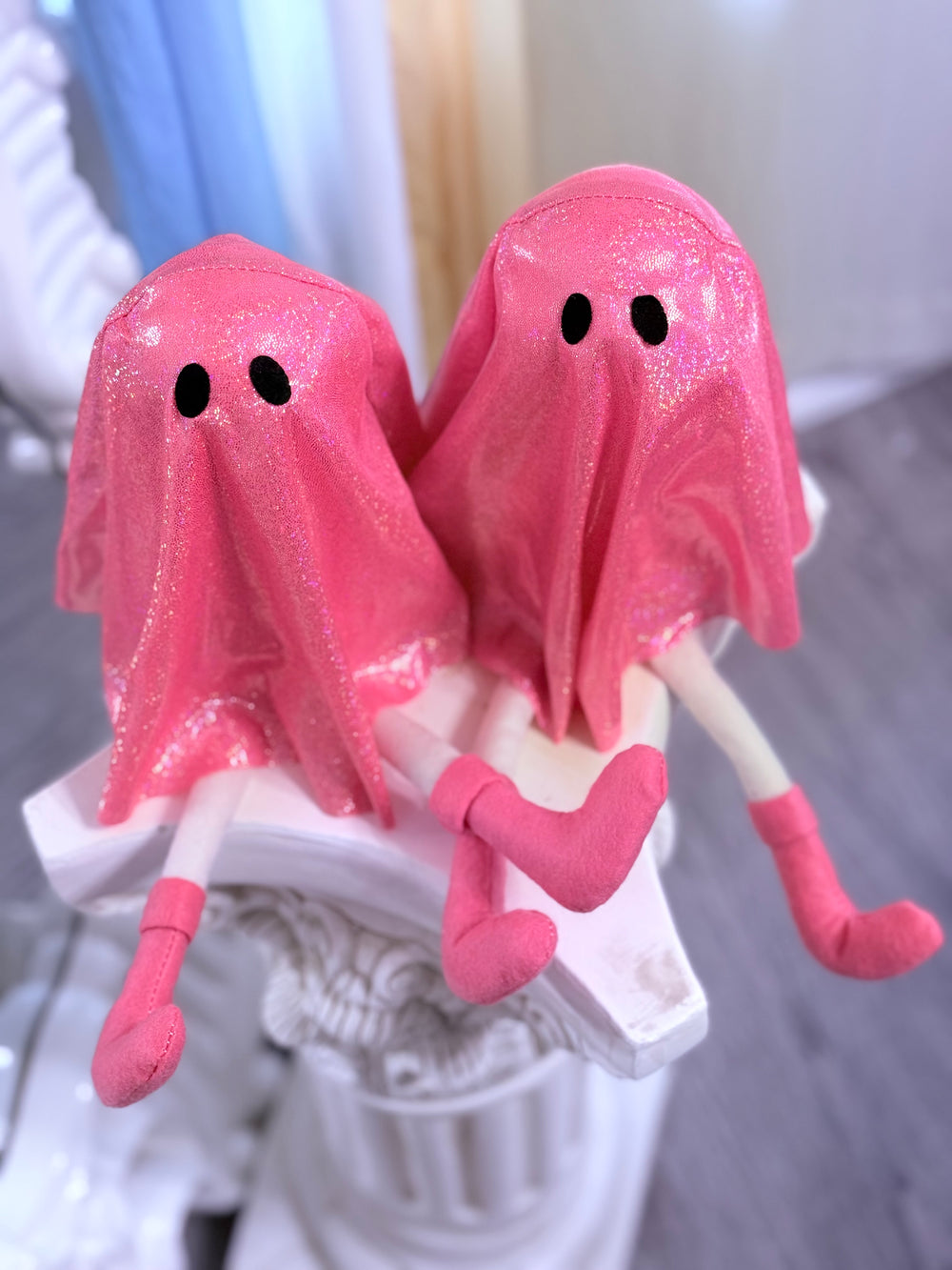 Pink Holographic Shelf Sitting Ghost