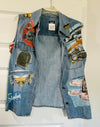 Made in Italy Brand Name Jean Button Vintage Jacket YK2 Pin Up Girl Retro