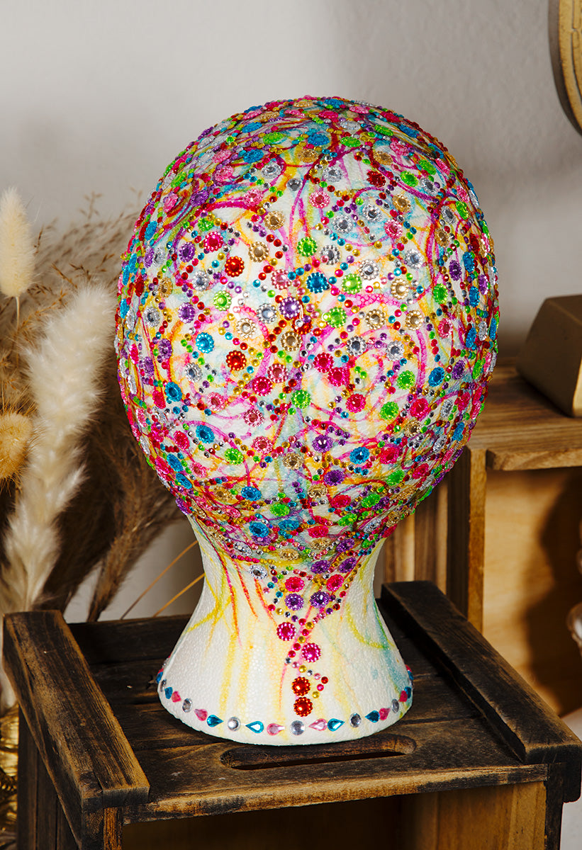Handmade - OOAK - Mannequin Foam Head - Dia De Los Muertos - Zombie Halloween - Home Decor - House Warming Gift