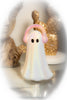 Holographic Iridescent Pink Music Ghost w Headphones