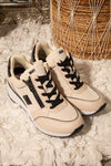 Tan and Black DKNY Kai Wedge Platform Athletic Sneaker Style Womens 11