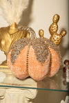 Cinderella Sparkly Glitter Rhinestone Encrusted Halloween Pumpkin Shabby Chic