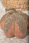 Cinderella Sparkly Glitter Rhinestone Encrusted Halloween Pumpkin Shabby Chic
