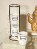 Espresso Stackable Mini Mugs w Stand French Country Vintage Style Home Decor
