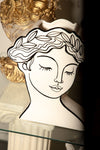 Greek Mythology Goddess Face Athena Sketch Flower Vase