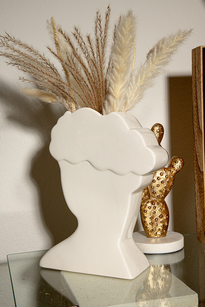 Greek Mythology Goddess Face Athena Sketch Flower Vase