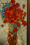 Red Poppies & Daisies' Flowers in Jar Oil Paint by Vincent Van Gogh Reproduction Art