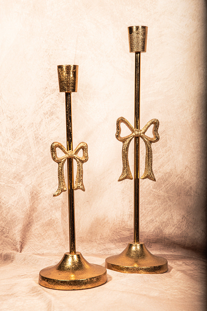 antique-gold-bow-candle-holders-vintage-hollywood-regency