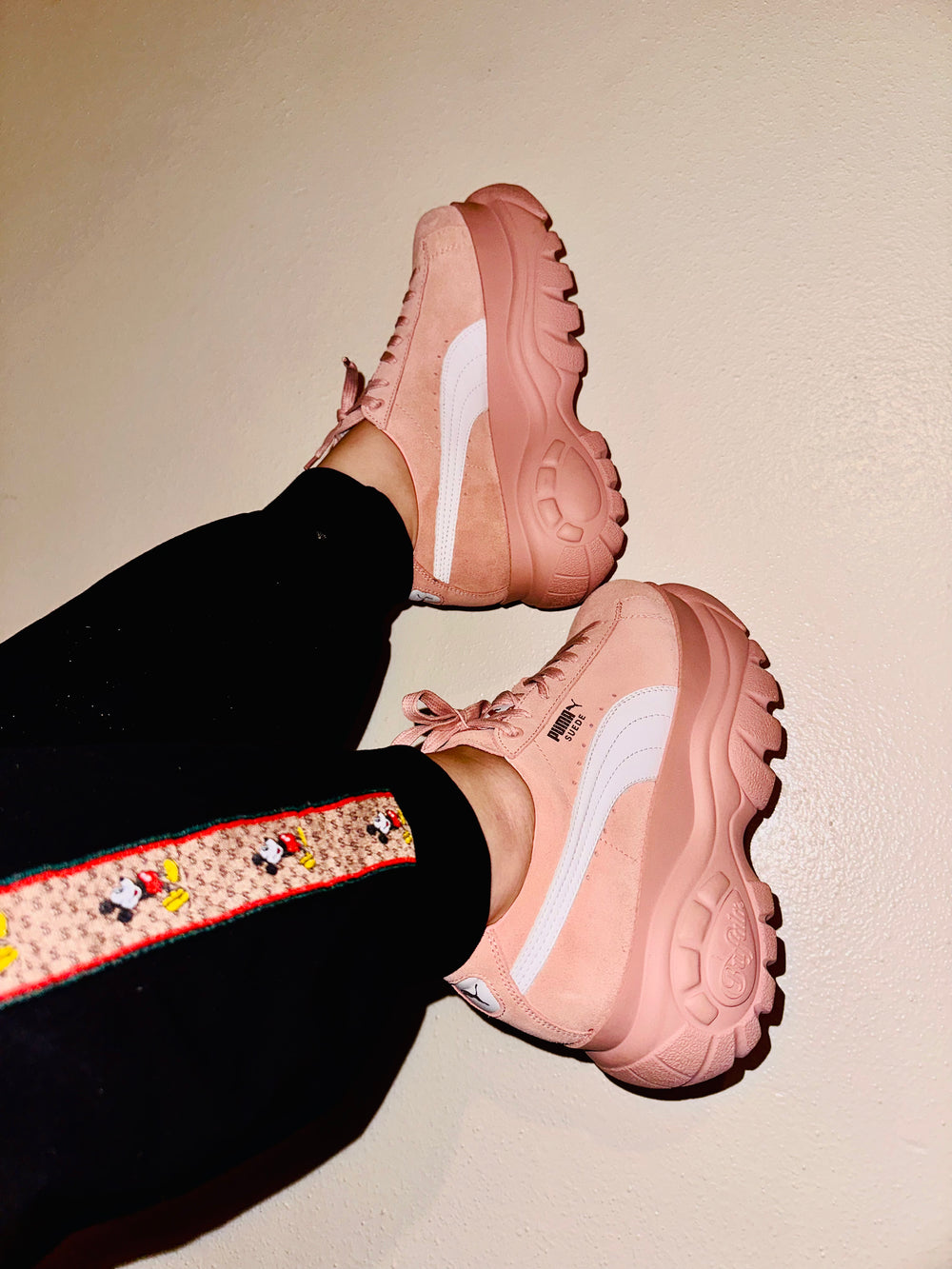 Puma Buffalo Pink Platform Sporty Rave Shoes