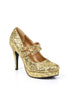 4 Double Strap Glitter Mary Jane