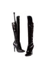 5 Heel Knee Boot With Whip