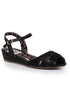 1 Peep Toe Ruched Flat