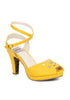 4 Peep Toe Criss Cross Detail