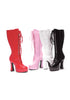 5 Heel Knee Boots W/Zipper.