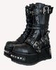 Chrome Metal Plated Platform Rave Unisex Boots