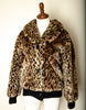 Vintage - Made in USA Leopard Print Jacket With Button Closure Pin Up Rave Gothic Punk L