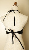 Vintage -100% Genuine Leather Tie in the Back Crop Bra Rave Gothic Biker Top