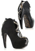 Black & Silver Armadillo Ankle Booties