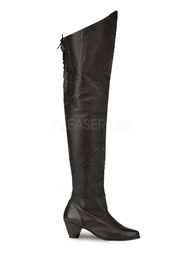 Pig Leather Thigh High Boots