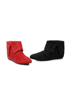 red and black microfiber ankle boots for harley quinn or villain costume